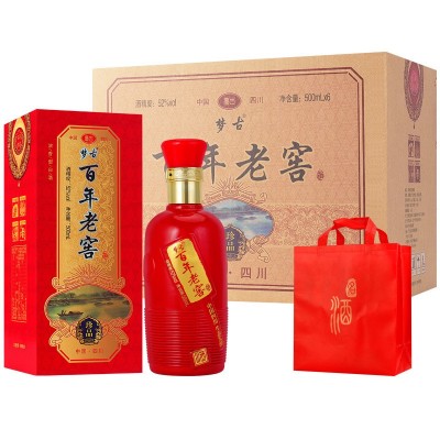 泸州市梦古百年老窖酒52度浓香型白酒500ml*6瓶纯粮食白酒整箱批图5