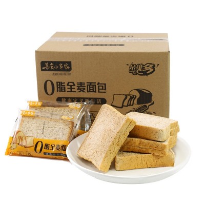 善食小当家0脂全麦面包粗粮饱腹健康吐司4斤装整箱代发批发包邮图5