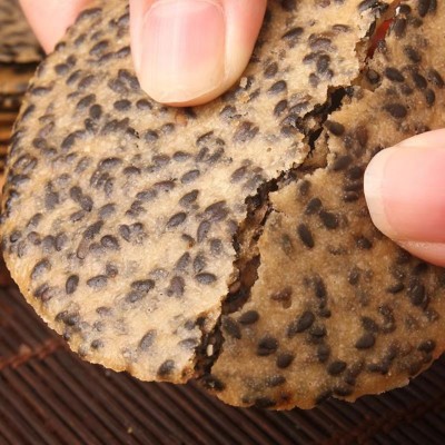 1000克整箱独立包装黑芝麻鲜山药含量40%芝麻脆饼零食图5