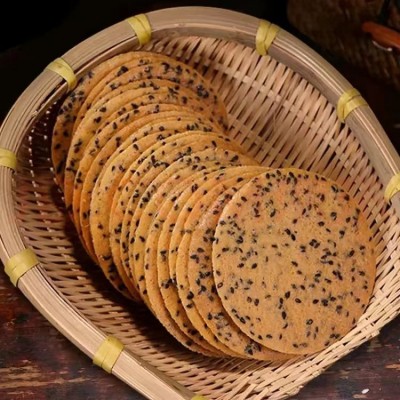 1000克整箱独立包装黑芝麻鲜山药含量40%芝麻脆饼零食图4