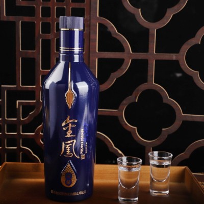 厂家批发四川高粱白酒金凤白酒（凤金-姹紫）48度清香型棉柔 5 00m图3
