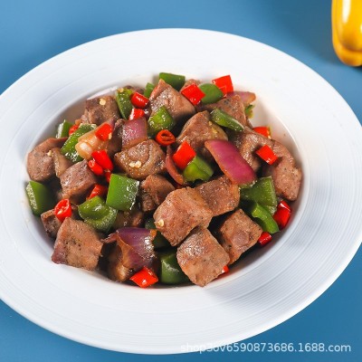批发 宝达黑椒牛肉粒新鲜冷冻火锅烧烤肉食材半成品供应工厂批发图2