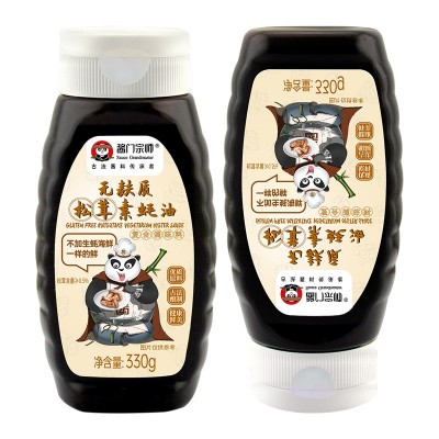 酱门宗师无麸质素蚝油330g*12零添加纯素配方松茸香菇提鲜素蚝油图5