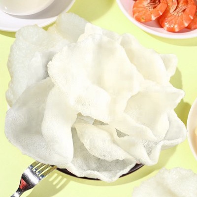 彩色无色虾片油炸商用原料饭店酒店网红零食休闲膨化食品整箱20斤图2