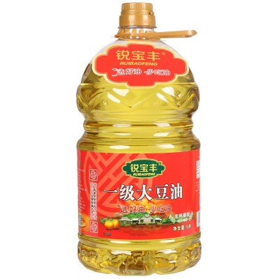 锐宝丰精炼一级大豆油5L桶装家庭装食堂餐饮整箱食用油量贩批发图5