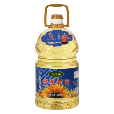 锐宝丰物理压榨一级葵花籽油5L自然葵香食用油家用植物油量贩批发图5