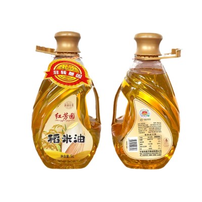 红芳园5L*4稻米油 家用商用大桶装食用油 5升非转基因稻米食用油图5
