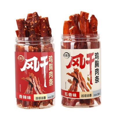 菜欢欢风干鸡胸肉干大罐手撕香辣肉条代餐高蛋白解馋即食小零食图5