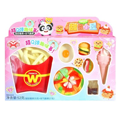 橡皮糖儿童宝宝便利店网红过家家休闲零食套餐批发薯条煎蛋披萨图5