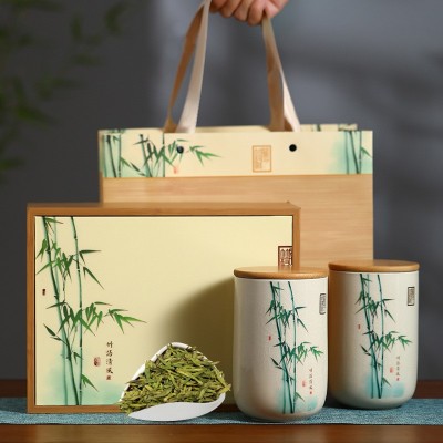 新茶雨前一级龙井茶绿茶金骏眉红茶茶叶礼盒装高档送 人礼品