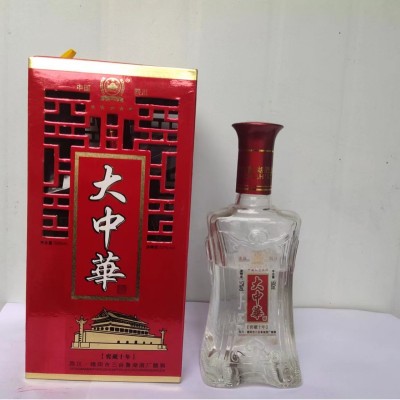 厂家直供批发零售46度白酒粮食酒红瓶500ml红粮液大中华白酒浓香