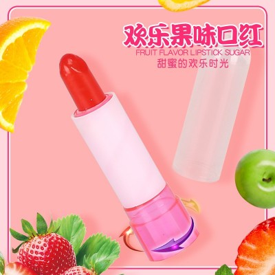 现货批发口红糖儿童公主水果味带灯发光创意网红唇膏糖果玩具零食图3