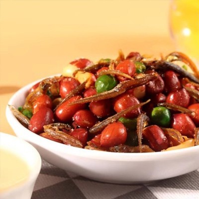 捉馋记小鱼花生网红小鱼干花生米下酒菜零食小吃油炸花生烧烤图3