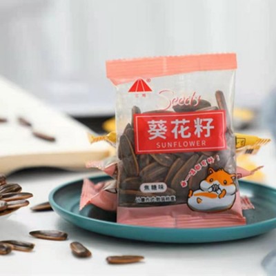 三辉瓜子小包装小袋约19g/袋×1斤焦糖味瓜子/山核桃味葵花籽图3