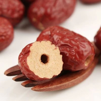 新疆无核若羌红枣批发500g 去核空心枣泡水煲汤干吃枣去核红枣干图4