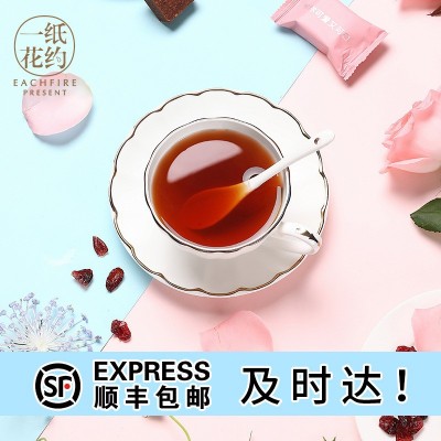 一纸花约黑糖姜茶块大姨妈暖心礼包礼盒装情人节玫瑰红糖水送女友图3