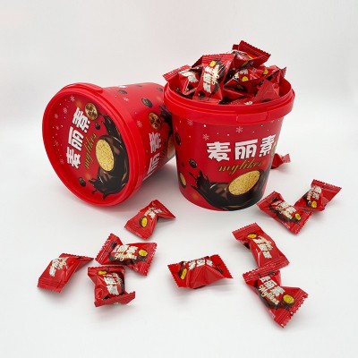 麦丽素巧克力桶装可可脂独立小包装休闲网红食品贴牌加工散称批发图3