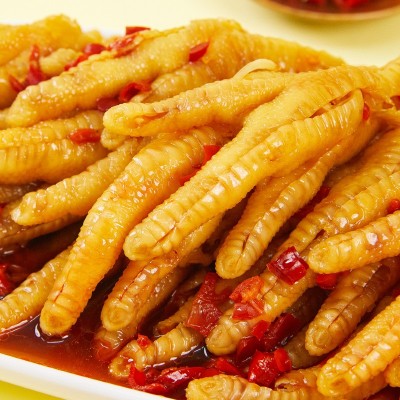 柠檬酸辣无骨鸡爪1000g蒜香凤爪网红零食休闲小吃即食一件代发图3