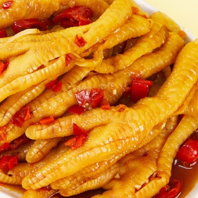 柠檬酸辣无骨鸡爪1000g蒜香凤爪网红零食休闲小吃即食一件代发图2
