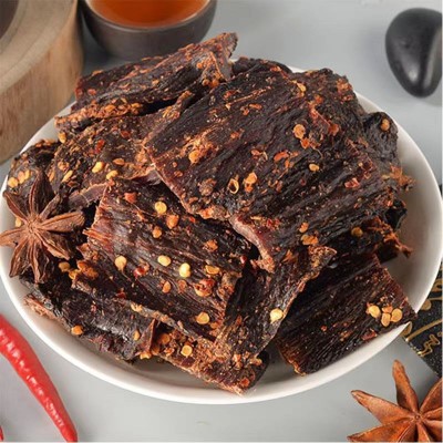风干手撕鸭肉干牛肉干风味五香辣散装零食特产耐嚼鸭肉脯办公零食图3