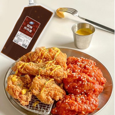 低辣甜味酱商用900g韩式炸鸡汉堡甜辣酱风味甜辣炸鸡酱琥珀酱调料图4