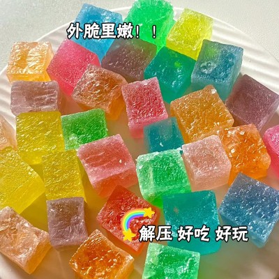 包邮铁盒装网红琥珀糖大块日本声控糖抖音糖果零食宝石糖钻石糖果图3