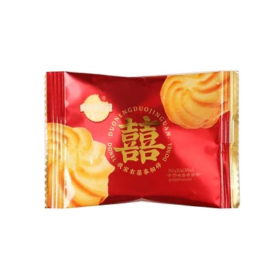 金冠多能多曲奇牛奶喜饼双喜糖果喜饼干结婚休闲零食散装小吃早餐图5
