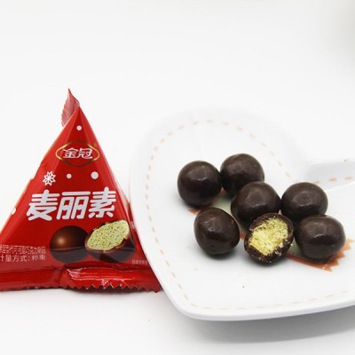 金冠麦丽素三角包谷物脆心球巧克力豆结婚喜糖果散装500克约46包图2