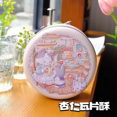 法式奶香扁杏仁酥片罐装办公室休闲小零食酥脆饼干坚果脆片礼盒装图4