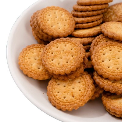 【商用】雪花酥饼干小奇福葫芦圆形饼干原料500g小饼干整箱批发图4
