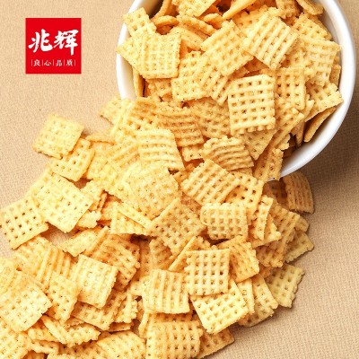 兆辉花椒锅巴膨化休闲零食麻辣小吃多种口味办公室零食批发代发图4