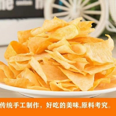 山药薄片8斤整箱薯片山药脆片膨化食品摆摊休闲小吃批发图3