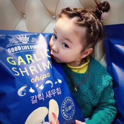 韩国进口趣莱福蒜味虾片蟹味薯片超大包网红儿童膨化零食品大礼包图5