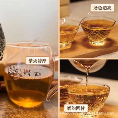 茶云南勐海滑竹梁子普洱古树357g生饼茶叶工厂现货批发普洱茶饼茶图4