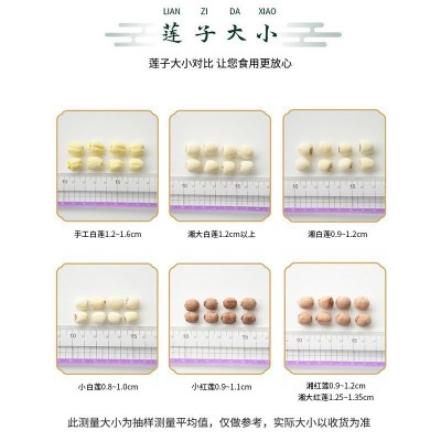 贡莲皇小开边白莲500g开边磨皮白莲子新上市湘莲白莲子批发