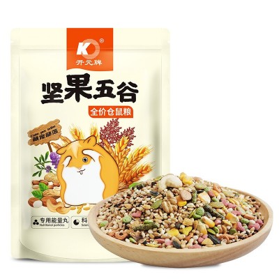 代加工仓鼠粮开元五谷海鲜冻干肉粒仓鼠饲料金丝熊花枝鼠主粮批发